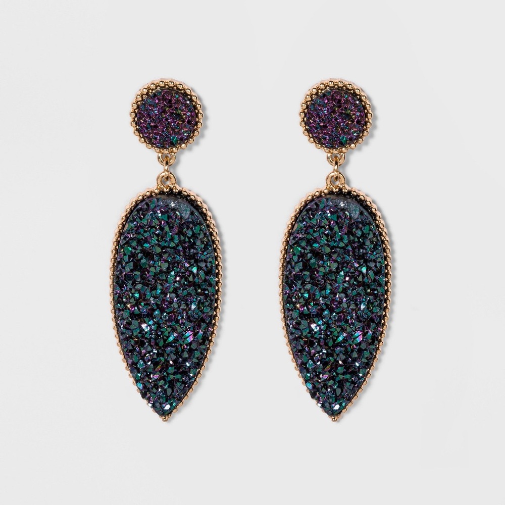 Sugarfix Druzy Drop Earrings